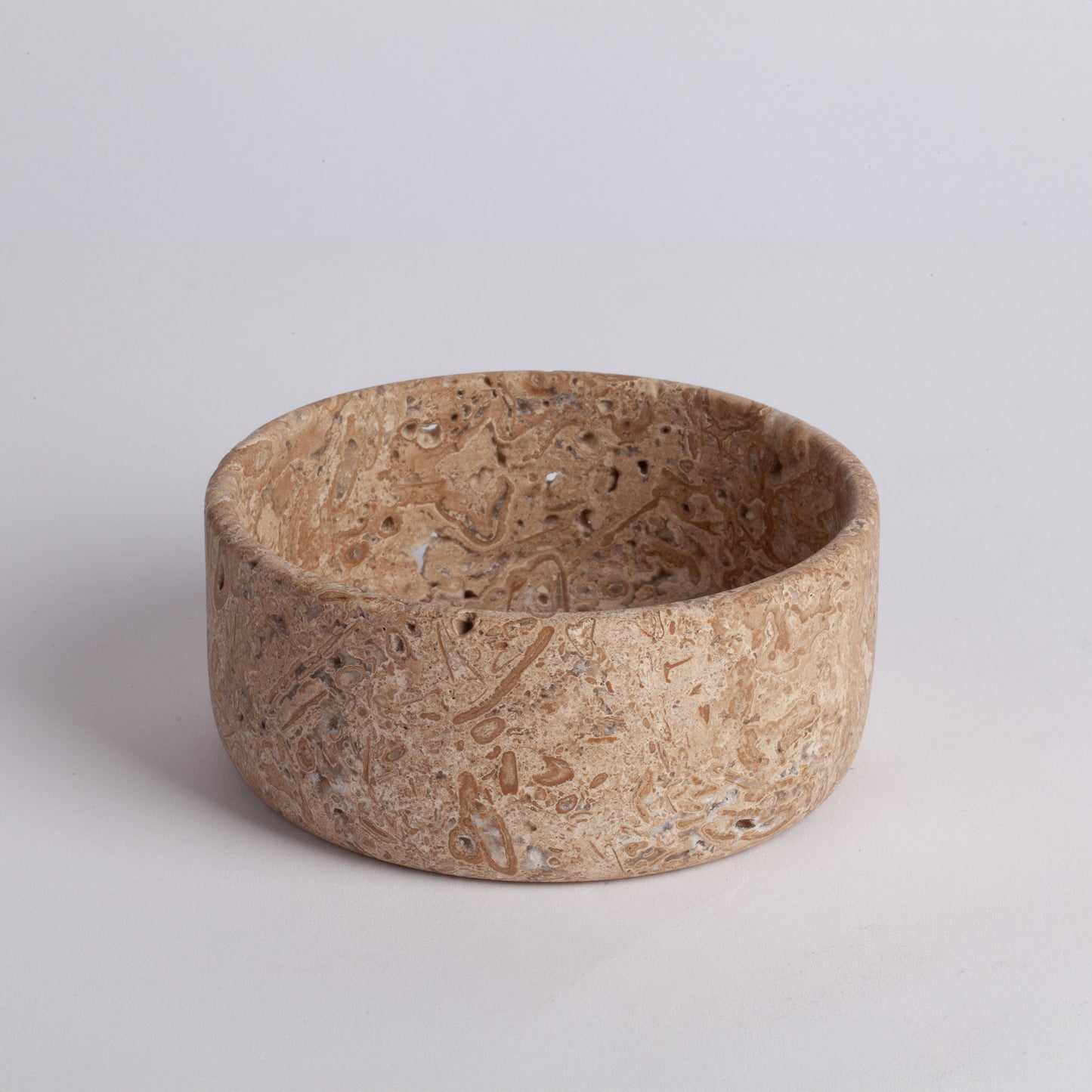 4.3" (11 cm) Noche Travertine Bowl / Natural Stone Bowl / Kitchen Accessories / Home Gift / Home Decoration / Handmade Bowl / Gift For Her