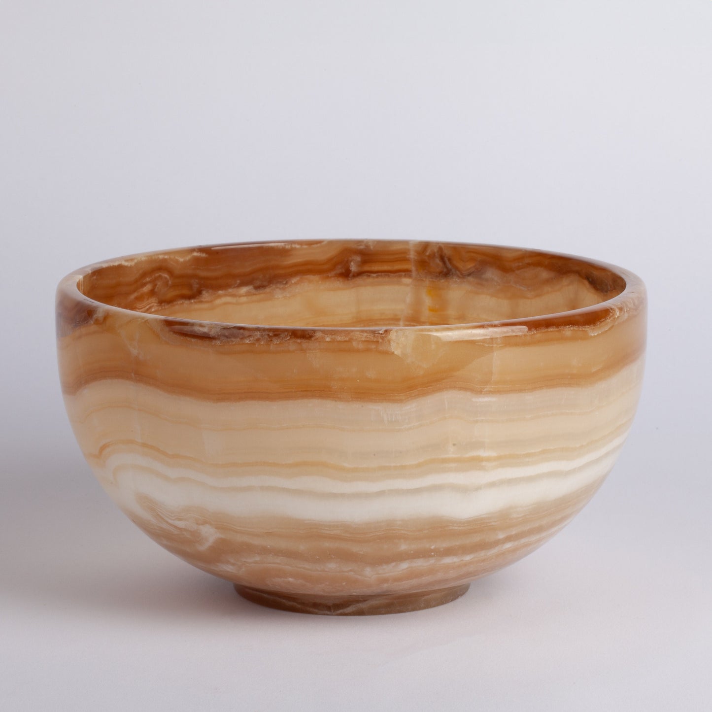 7.9" (20 cm) Yellow Alabaster Bowl / Hand Carved Onyx / Onyx Decoration / Alabaster Decoration / Natural Home Decoration / Natural Stone