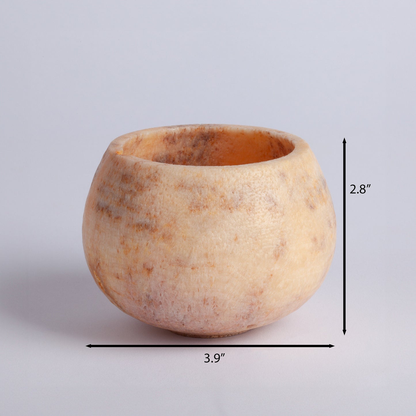 3.9" (10 cm) Alabaster Candleholder / Onyx Candleholder / Unique Natural Stone Candleholder / Unique Candleholder / Home Decoration