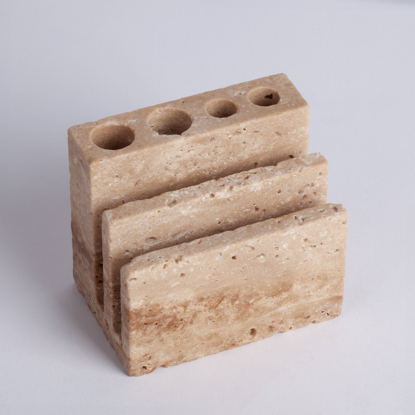 Travertine Pencil Holder / Paper Holder /  Office Accessories / Desk Accessories  / Home Decoration / Marble Decoration / Home Accessories