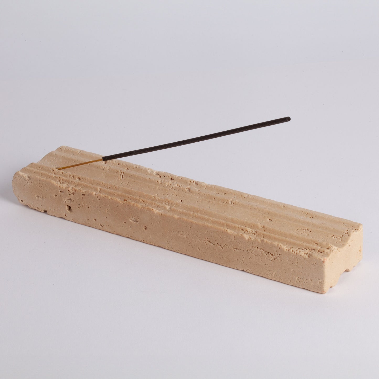 Beige Travertine Incense Holder / Stone Incense Holder / Marble Incense Holder / Meditation / Home Decoration / Home Meditation / Home Gift