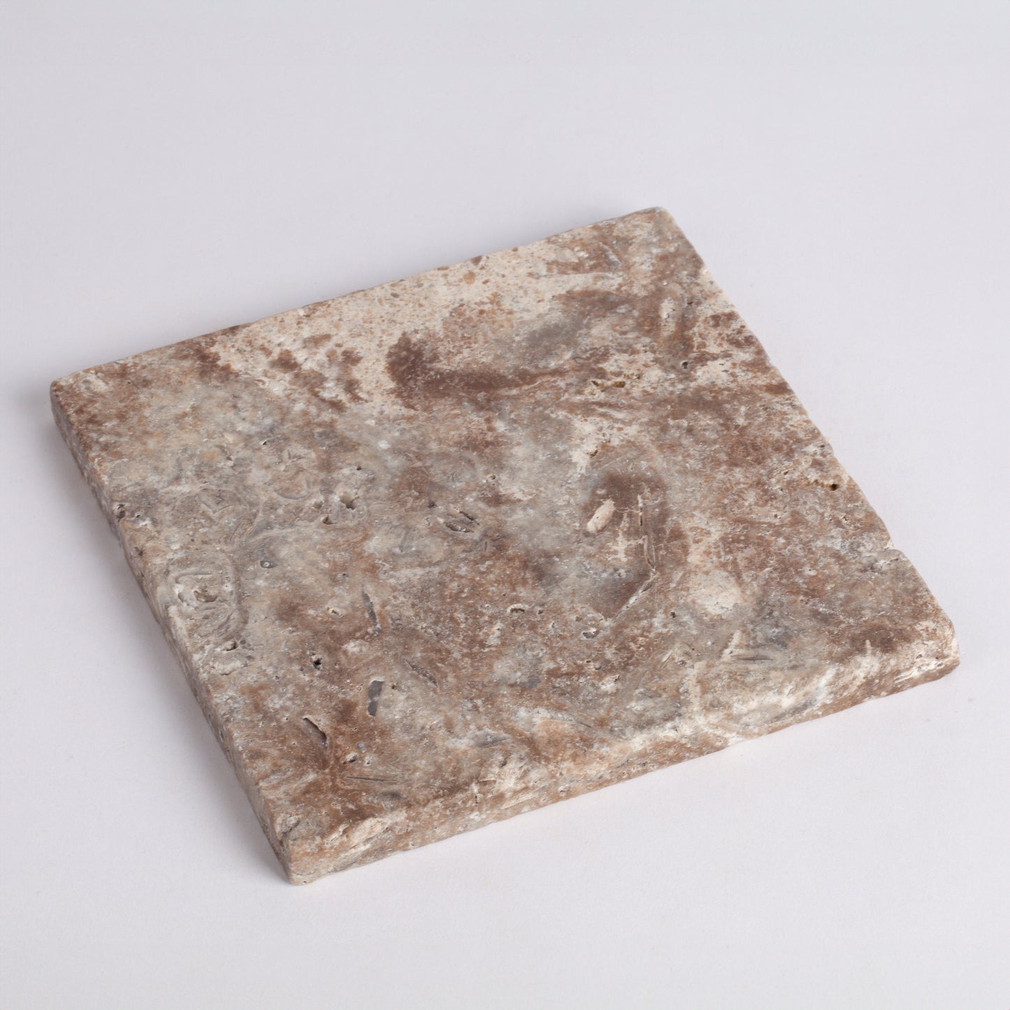 5.9" x 5.9" (15 x 15 cm), Travertine Tray, Stone Tray, Marble Plate, Marble Catchall, Stone Cathchall, Marble Tray, Natural Stone Tray