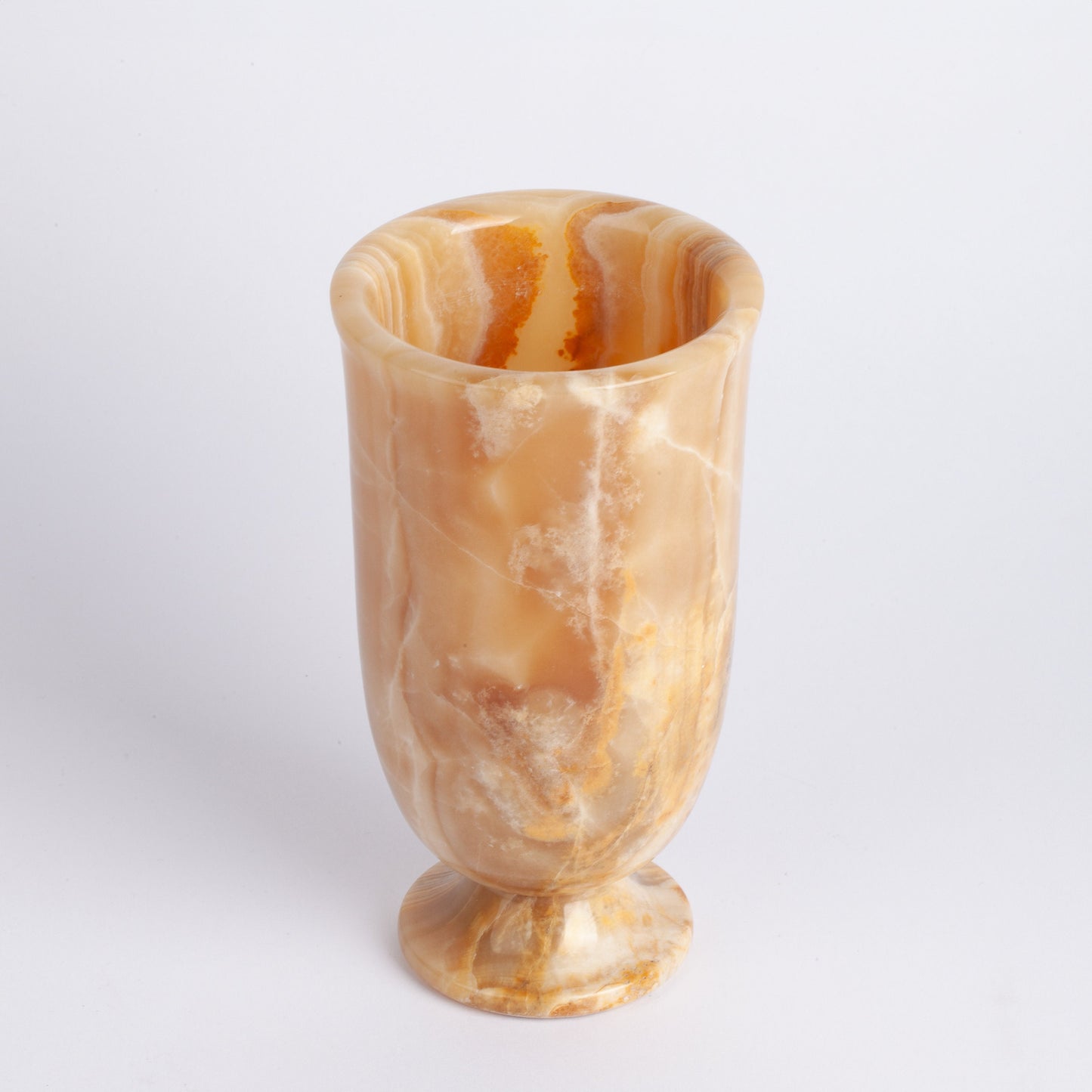 Small Yellow Alabaster Vase / Onyx Vase / Hand Carved Onyx / Onyx Decoration / Alabaster Decoration / Natural Home Decoration /Natural Stone