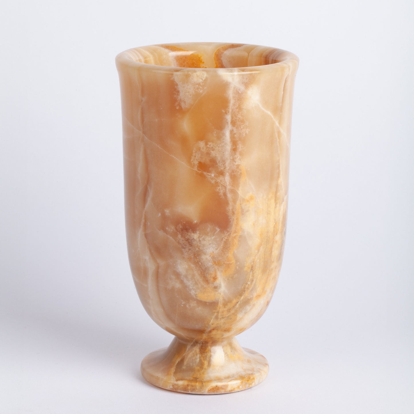 Small Yellow Alabaster Vase / Onyx Vase / Hand Carved Onyx / Onyx Decoration / Alabaster Decoration / Natural Home Decoration /Natural Stone