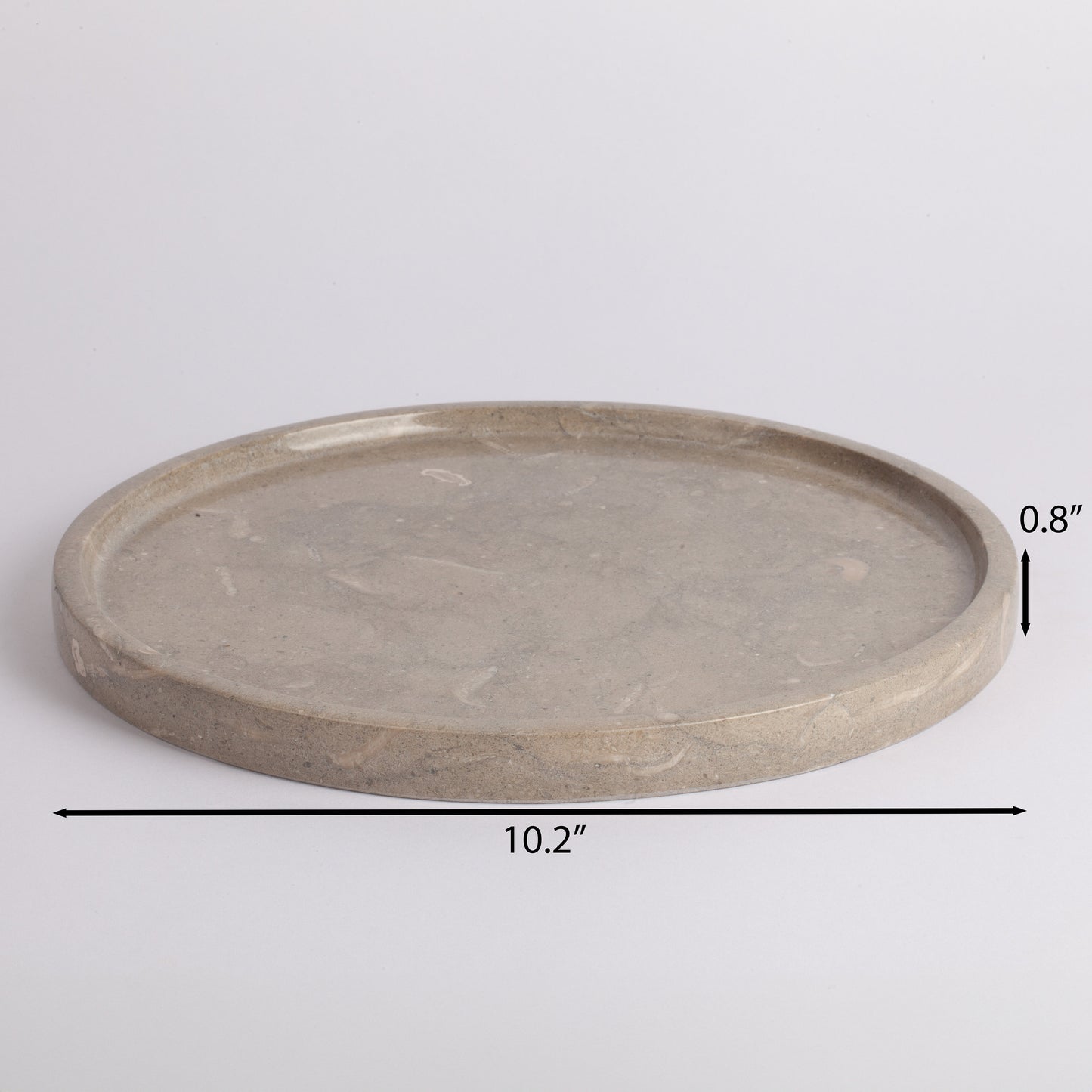 10.2" (26 cm) , Rustic Marble Round Tray, Marble Tray, Stone Tray, Marble Catchall, Marble Tray for bathroom, Bathroom Tray, Serving Plate