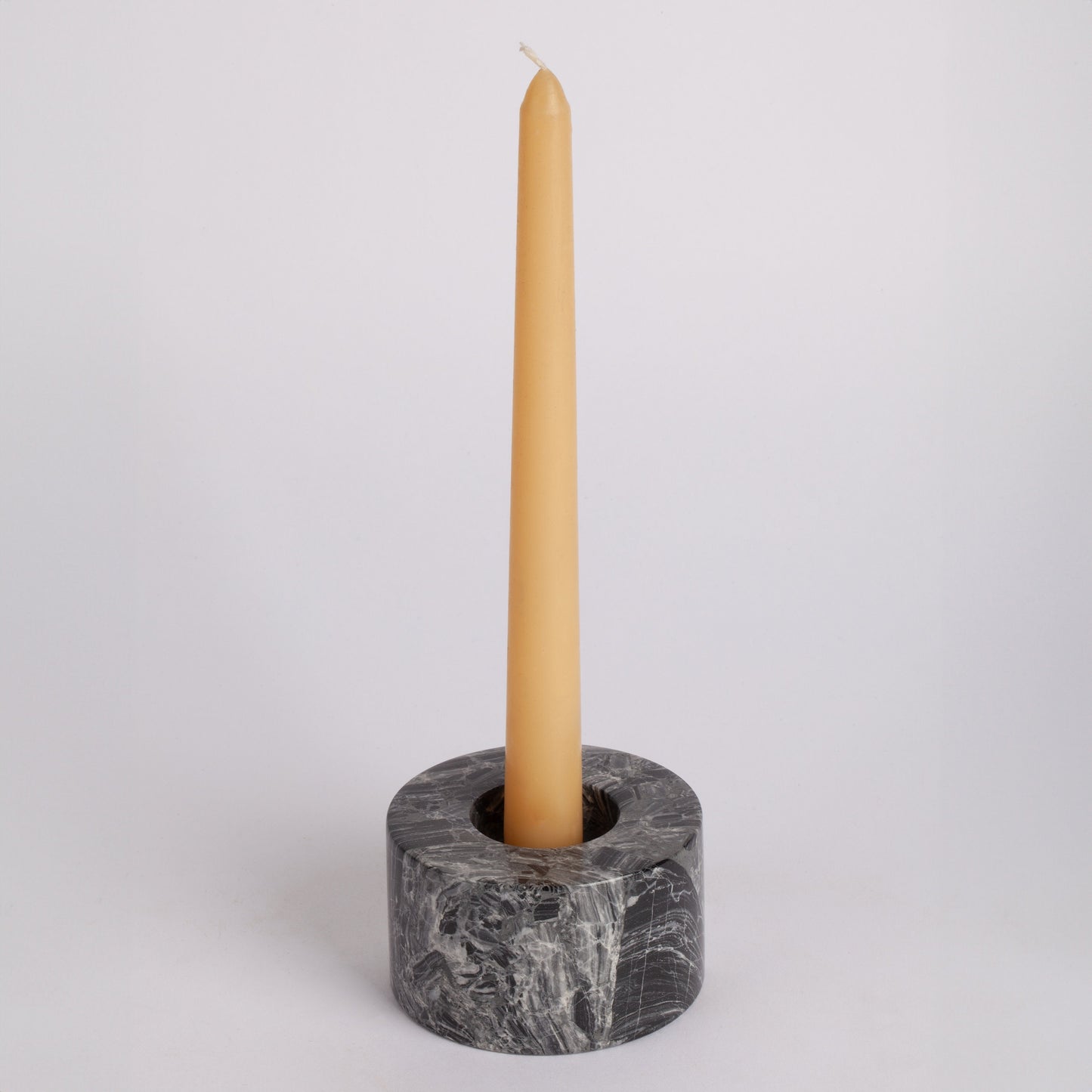 Nero Picasso Classic Marble Candlestick Candle Holder, Unique Candlestick Holder, Black & White Candle Holder, Nero Marble, Black Candle