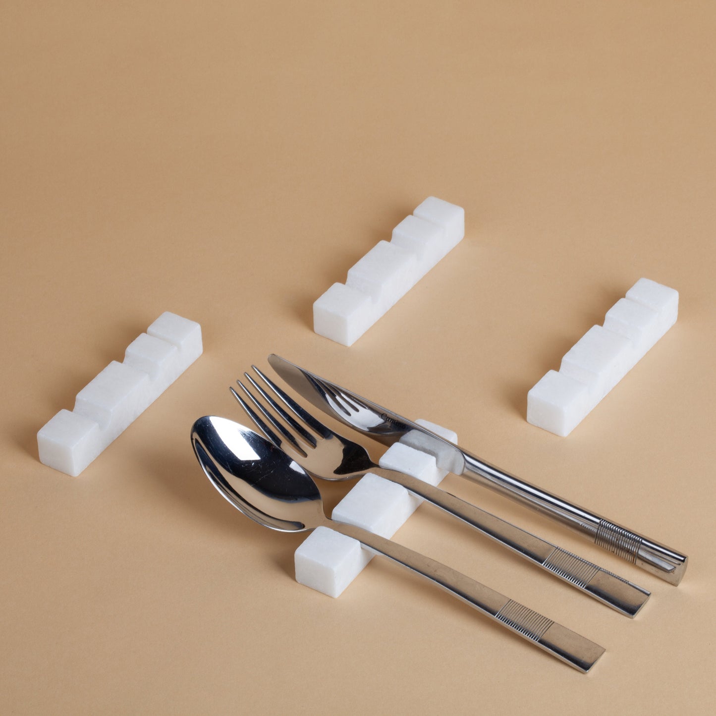 White Marble Cutlery Rest / Chopstick Rest / Marble Cutlery Rest / Marble Chopstick Rest / Cutlery Rest / White Marble