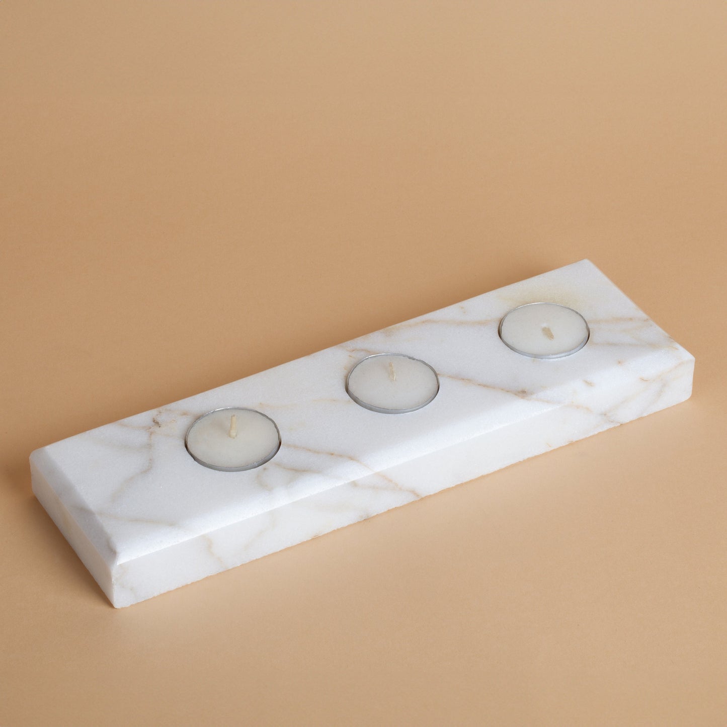 White Marble Candleholder / Marble Tealight Candleholder / Marble Candleholder