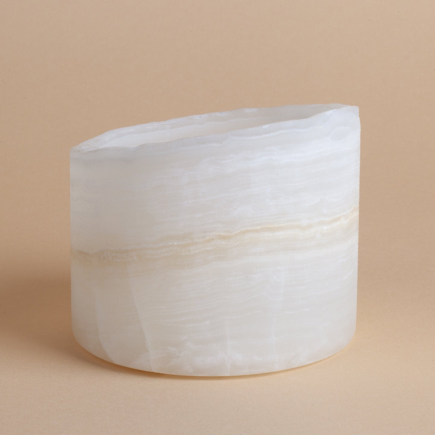 3.9" (10 cm) Alabaster Bowl / Onyx Bowl / Unique Natural Stone bowl / Cylinder Bowl / Home Decoration / Home Accessories / Decorative Stone