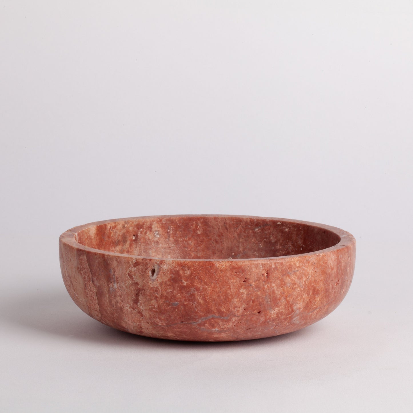 5.5" (14 cm) Pink Travertine Bowl / Natural Stone Bowl / Kitchen Accessories / Home Gift / Home Decoration / Handmade Bowl / Gift For Her