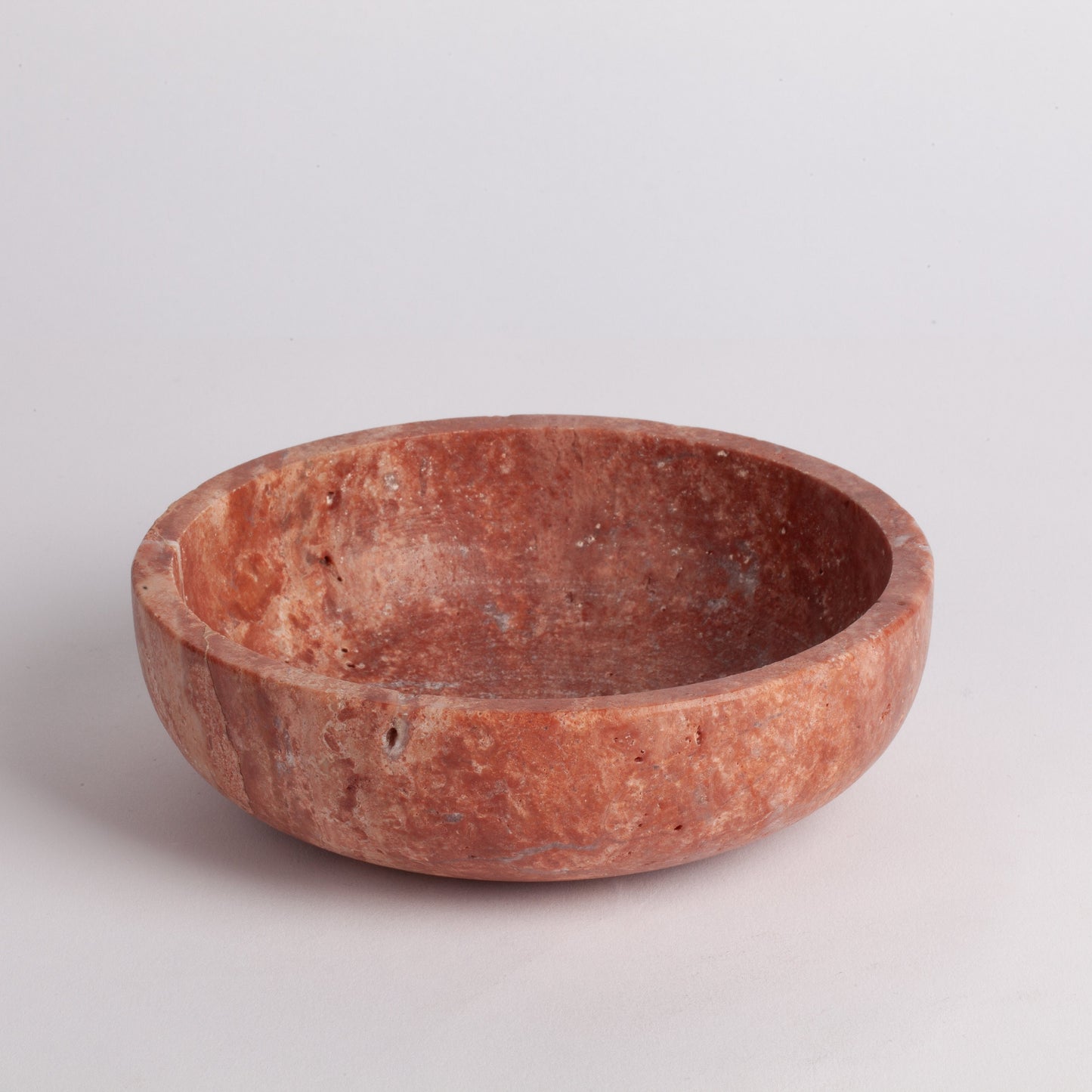 5.5" (14 cm) Pink Travertine Bowl / Natural Stone Bowl / Kitchen Accessories / Home Gift / Home Decoration / Handmade Bowl / Gift For Her