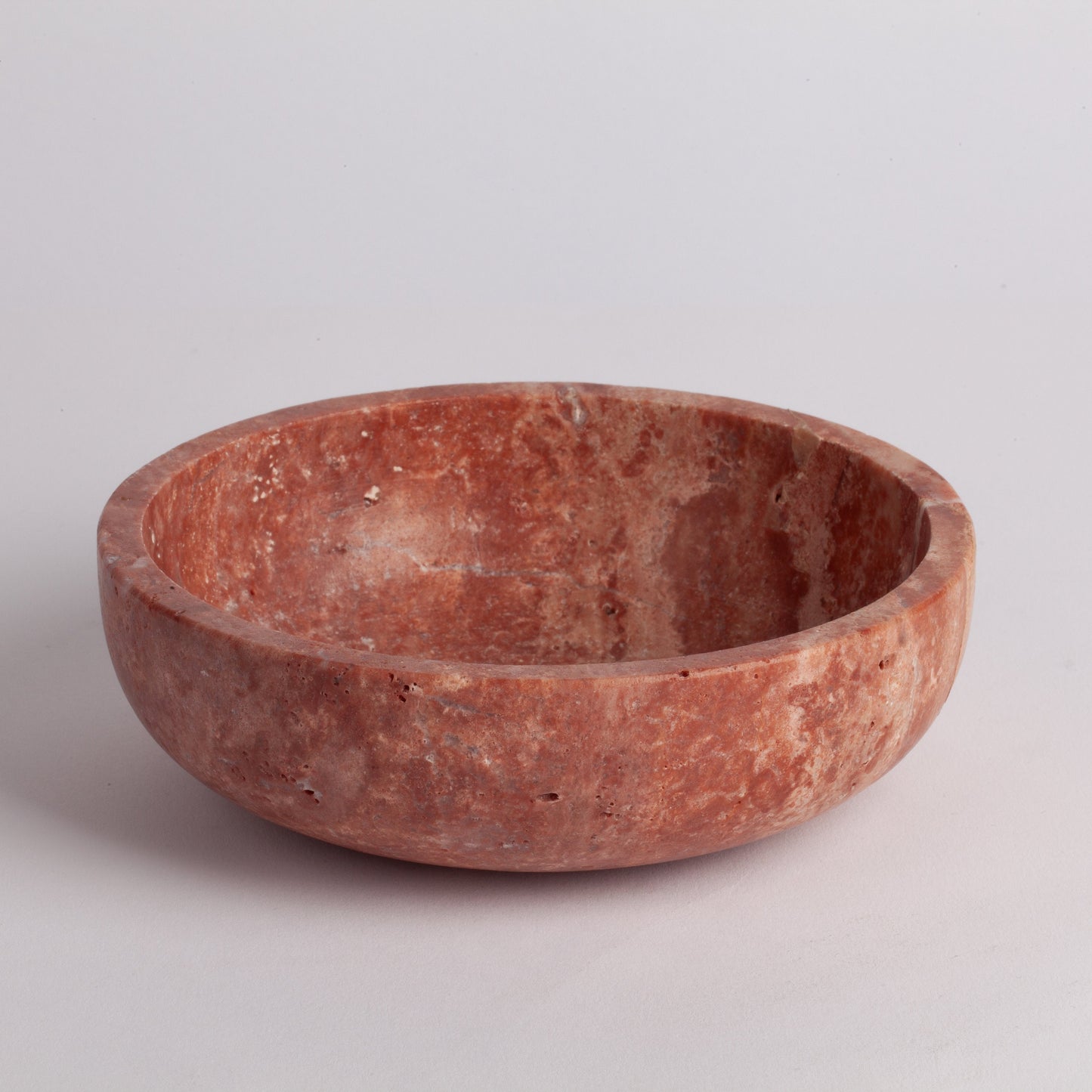 5.5" (14 cm) Pink Travertine Bowl / Natural Stone Bowl / Kitchen Accessories / Home Gift / Home Decoration / Handmade Bowl / Gift For Her