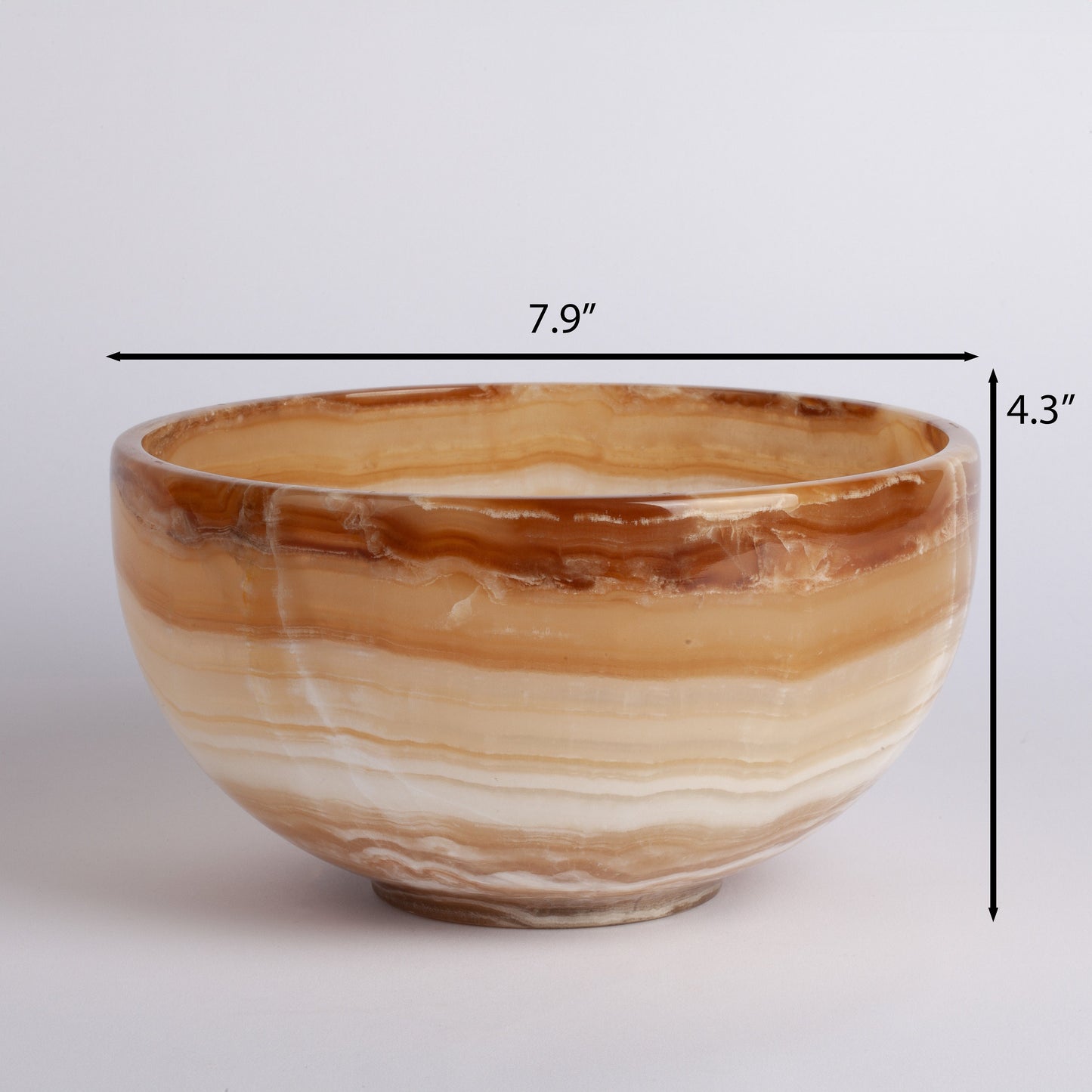 7.9" (20 cm) Yellow Alabaster Bowl / Hand Carved Onyx / Onyx Decoration / Alabaster Decoration / Natural Home Decoration / Natural Stone