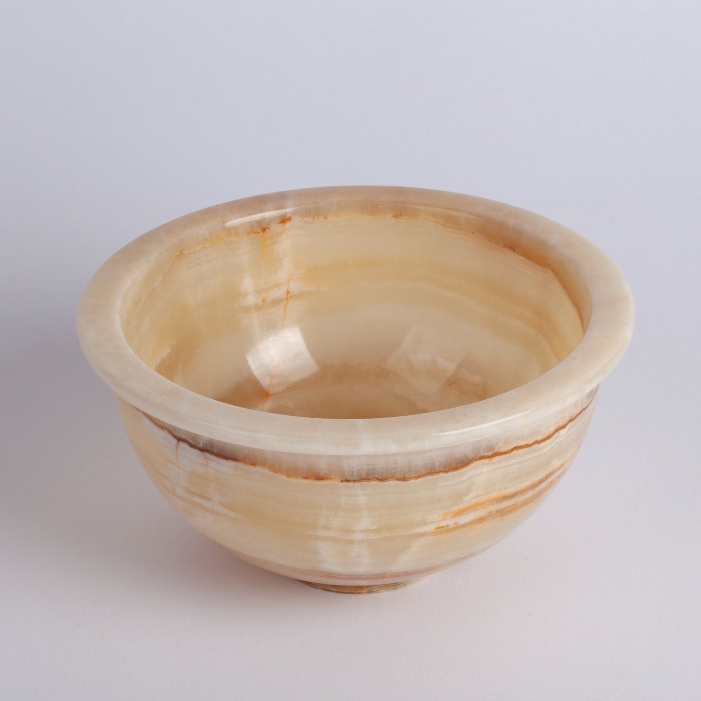 6.3" (16 cm) Yellow Alabaster Bowl / Hand Carved Onyx / Onyx Decoration / Alabaster Decoration / Natural Home Decoration / Natural Stone