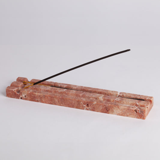 Pink Travertine Incense Holder / Stone Incense Holder / Marble Incense Holder / Meditation / Home Decoration / Home Meditation / Home Gift