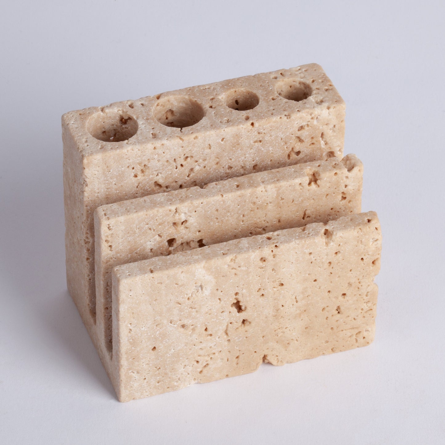 Travertine Pencil Holder / Paper Holder /  Office Accessories / Desk Accessories  / Home Decoration / Marble Decoration / Home Accessories