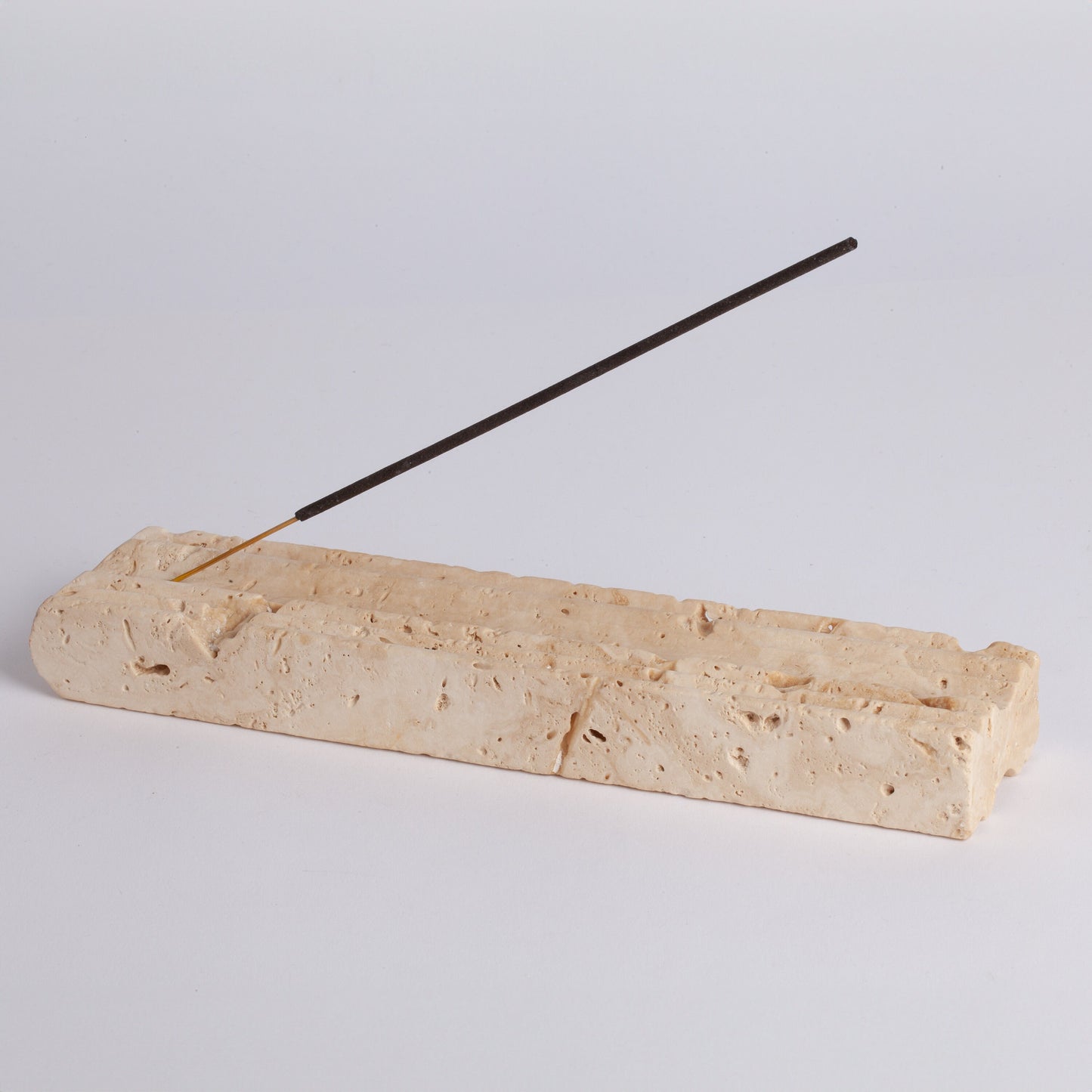 Beige Travertine Incense Holder / Stone Incense Holder / Marble Incense Holder / Meditation / Home Decoration / Home Meditation / Home Gift