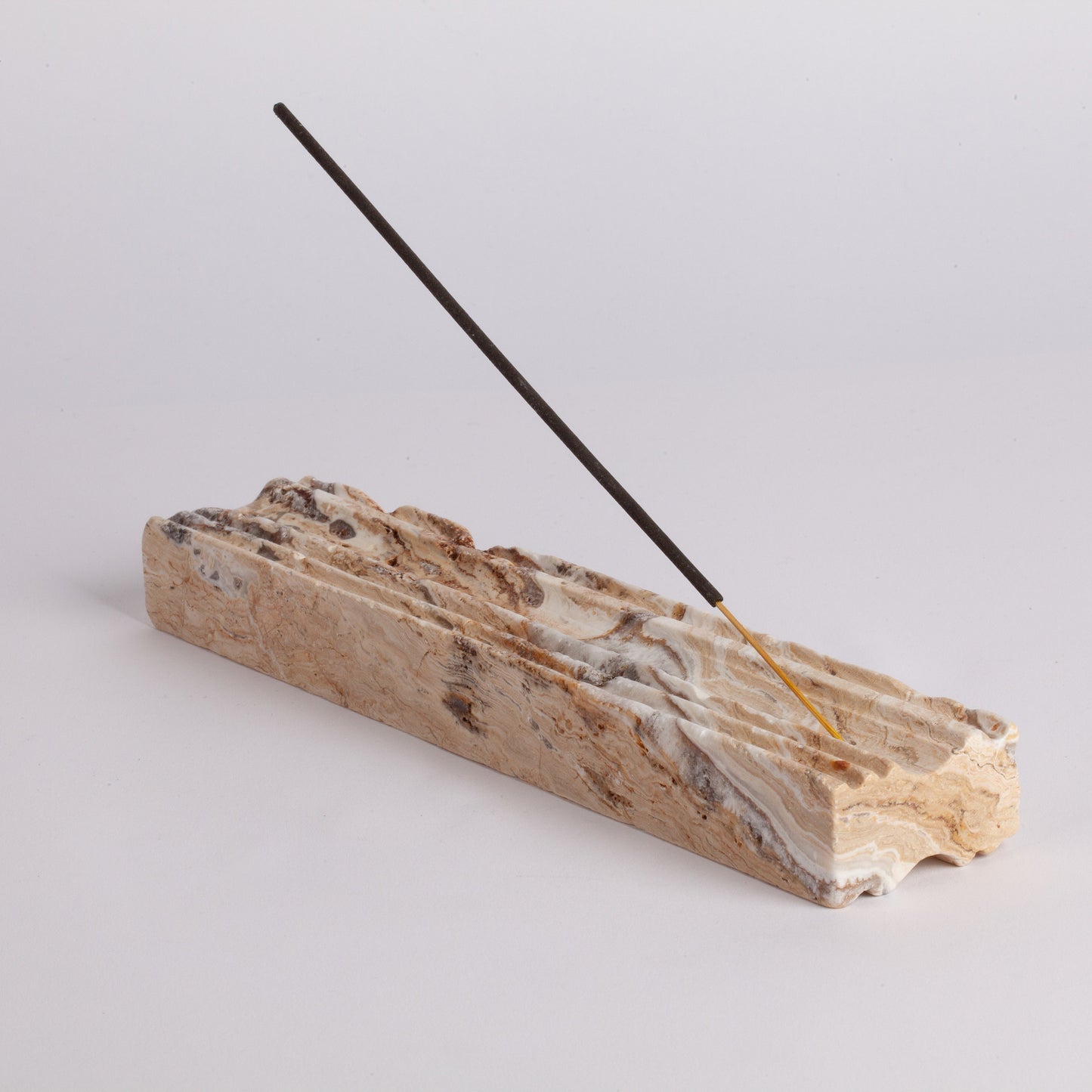 Leonardo Travertine Incense Holder, Stone Incense Holder, Marble Incense Holder, Unique Incense Holder, Home Meditation, Incense Burner