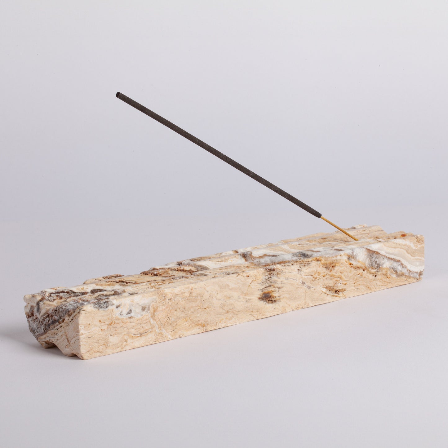 Leonardo Travertine Incense Holder, Stone Incense Holder, Marble Incense Holder, Unique Incense Holder, Home Meditation, Incense Burner