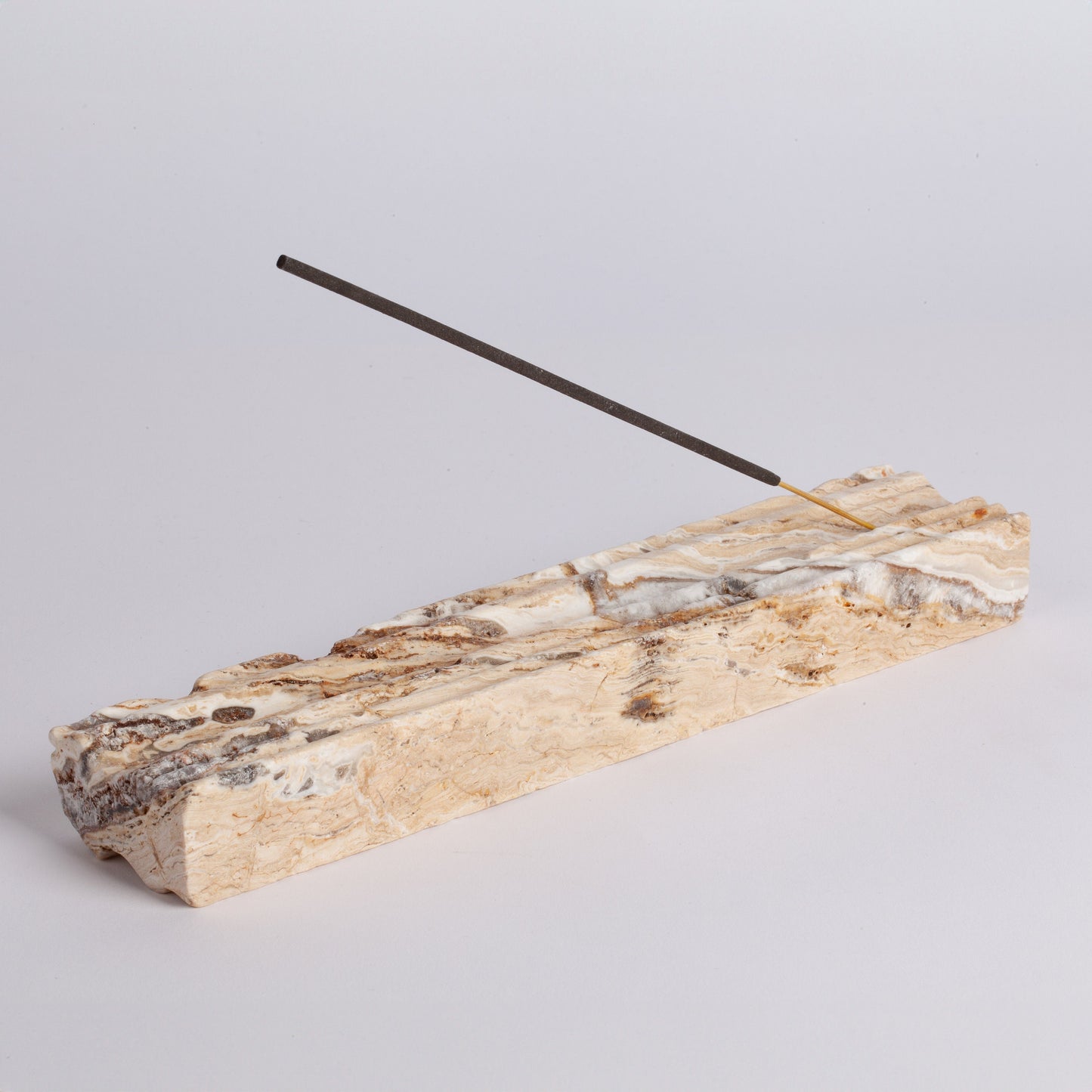 Leonardo Travertine Incense Holder, Stone Incense Holder, Marble Incense Holder, Unique Incense Holder, Home Meditation, Incense Burner