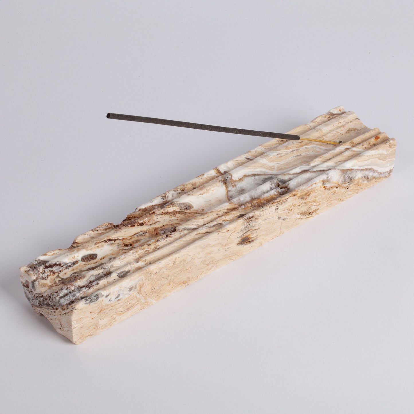 Leonardo Travertine Incense Holder, Stone Incense Holder, Marble Incense Holder, Unique Incense Holder, Home Meditation, Incense Burner