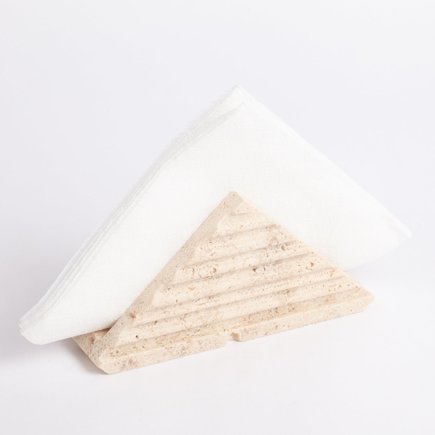 Travertine Triangle Napkin Holder / Marble Napkin Holder / Home Decoration / Marble Decoration / Home Accessories / Stone Accessories / Home