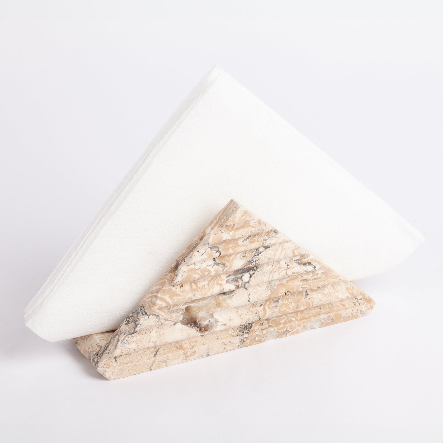 Travertine Triangle Napkin Holder / Marble Napkin Holder / Home Decoration / Marble Decoration / Home Accessories / Stone Accessories / Home