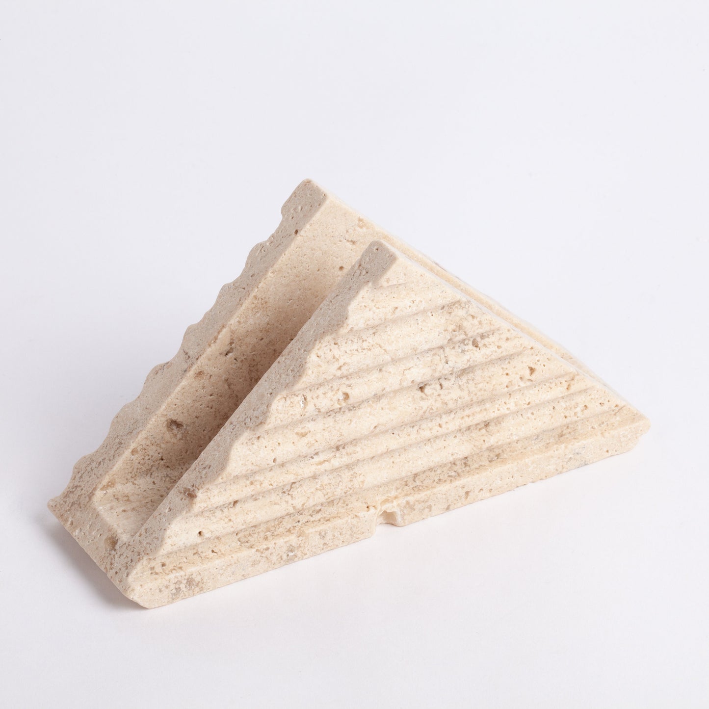 Travertine Triangle Napkin Holder / Marble Napkin Holder / Home Decoration / Marble Decoration / Home Accessories / Stone Accessories / Home