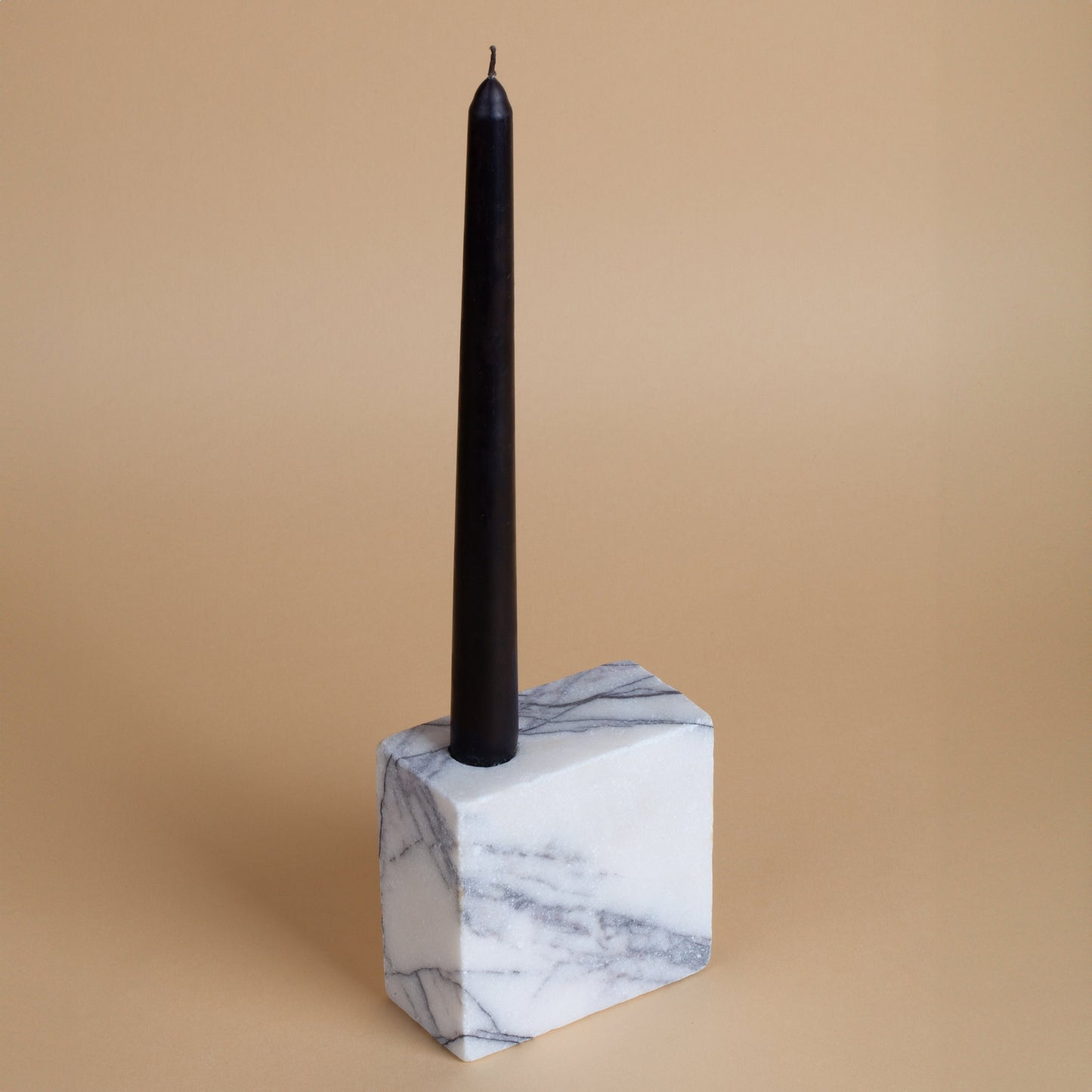 Marble Square Candlestick Holder / Natural Stone Candlestick Holder / Cylinder Candlestick Holder / Square Candleholder / Marble