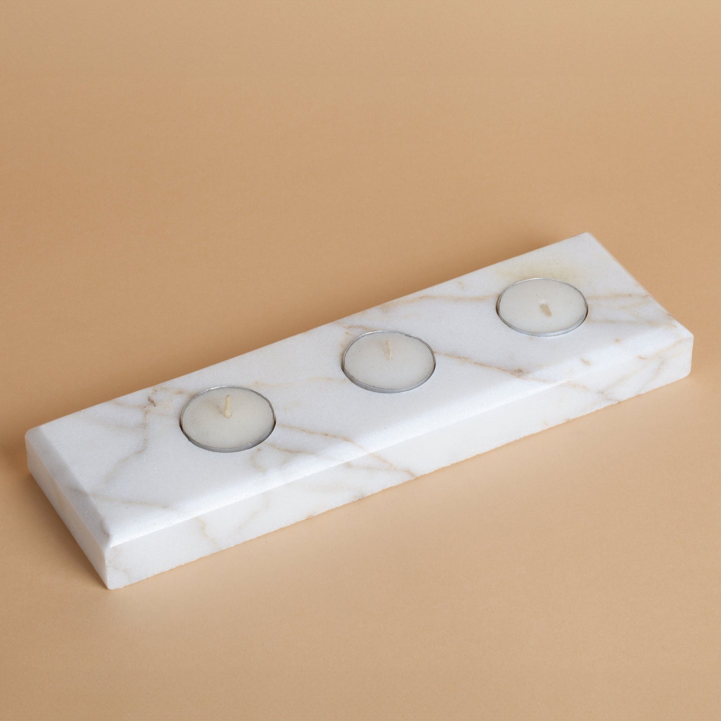 White Marble Candleholder / Marble Tealight Candleholder / Marble Candleholder