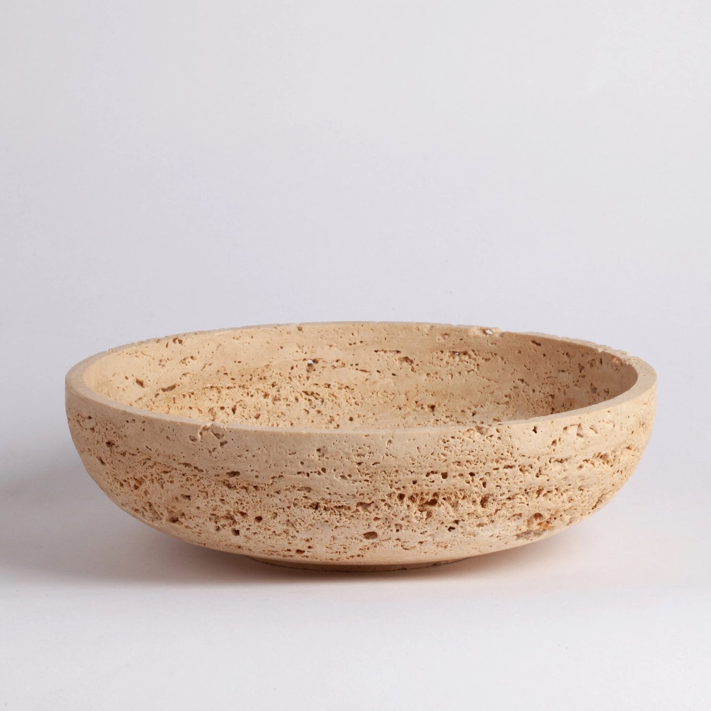 9" (23 cm) Travertine Bowl / Natural Stone Bowl / Kitchen Accessories / Home Gift / Home Decoration / Handmade Bowl / Gift For Her