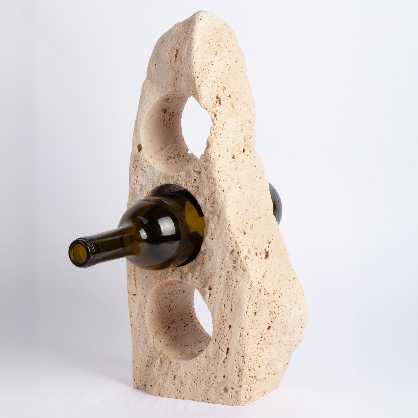 Unique Travertine Wine Bottle Holder / Stone Wine Bottle Holder / Stone Wine Holder / Marble Wine Bottle Holder / Wine Holder / Wine Rack