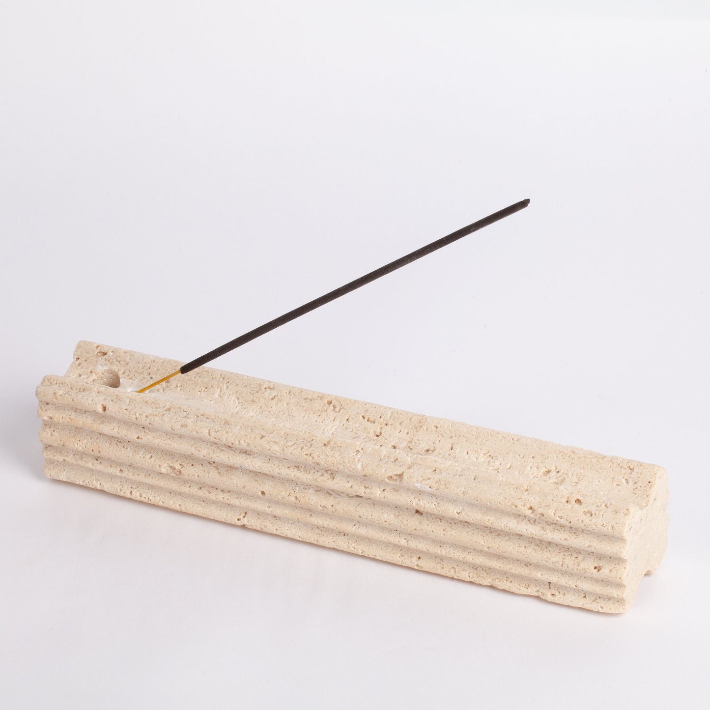 Beige Travertine Incense Holder / Stone Incense Holder / Marble Incense Holder / Meditation / Home Decoration / Home Meditation