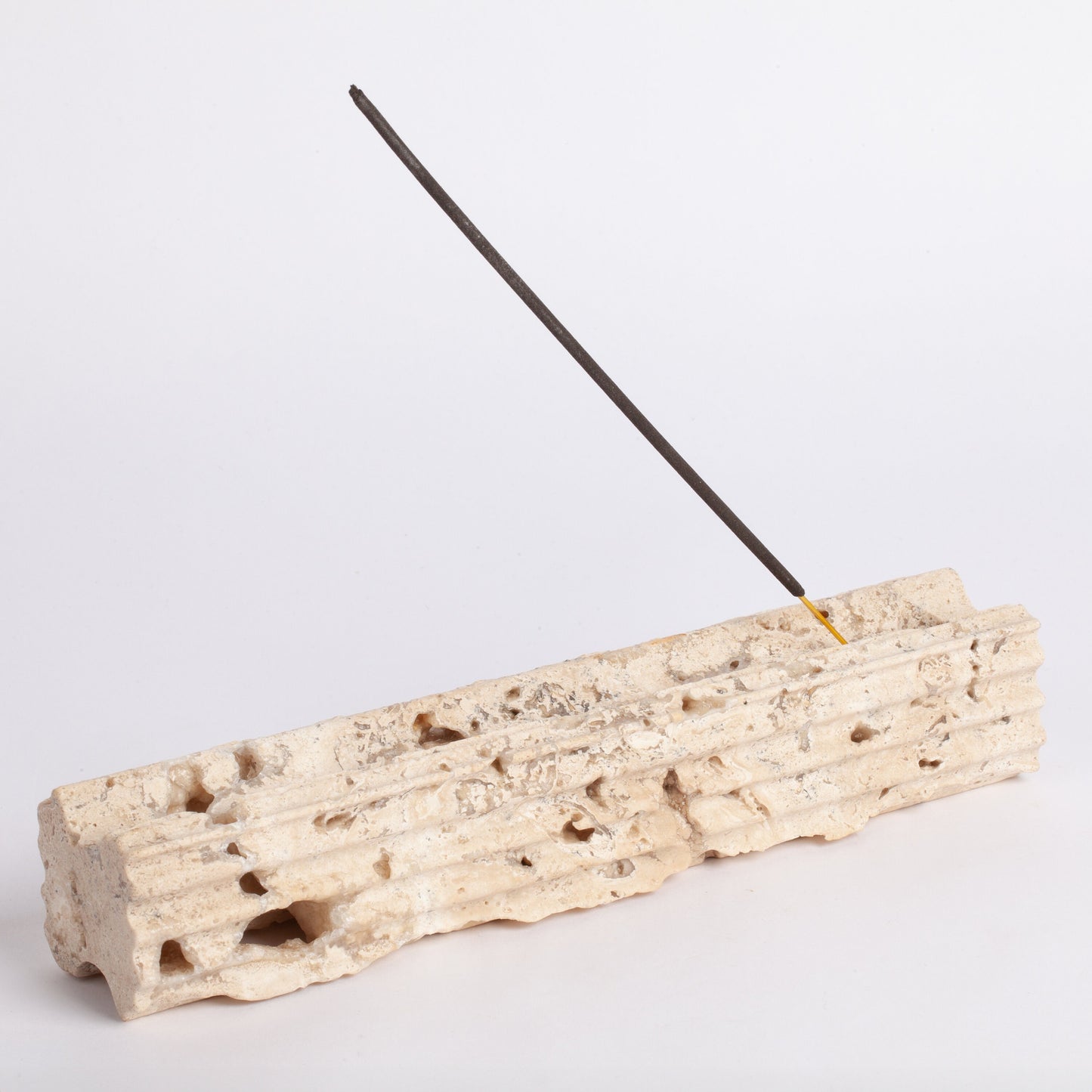 Beige Travertine Incense Holder / Stone Incense Holder / Marble Incense Holder / Meditation / Home Decoration / Home Meditation