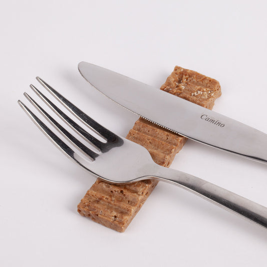 Brown Travertine Cutlery Rest / Chopstick Rest / Marble Cutlery Rest / Marble Chopstick Rest / Cutlery Rest Set / Marble Cutlery