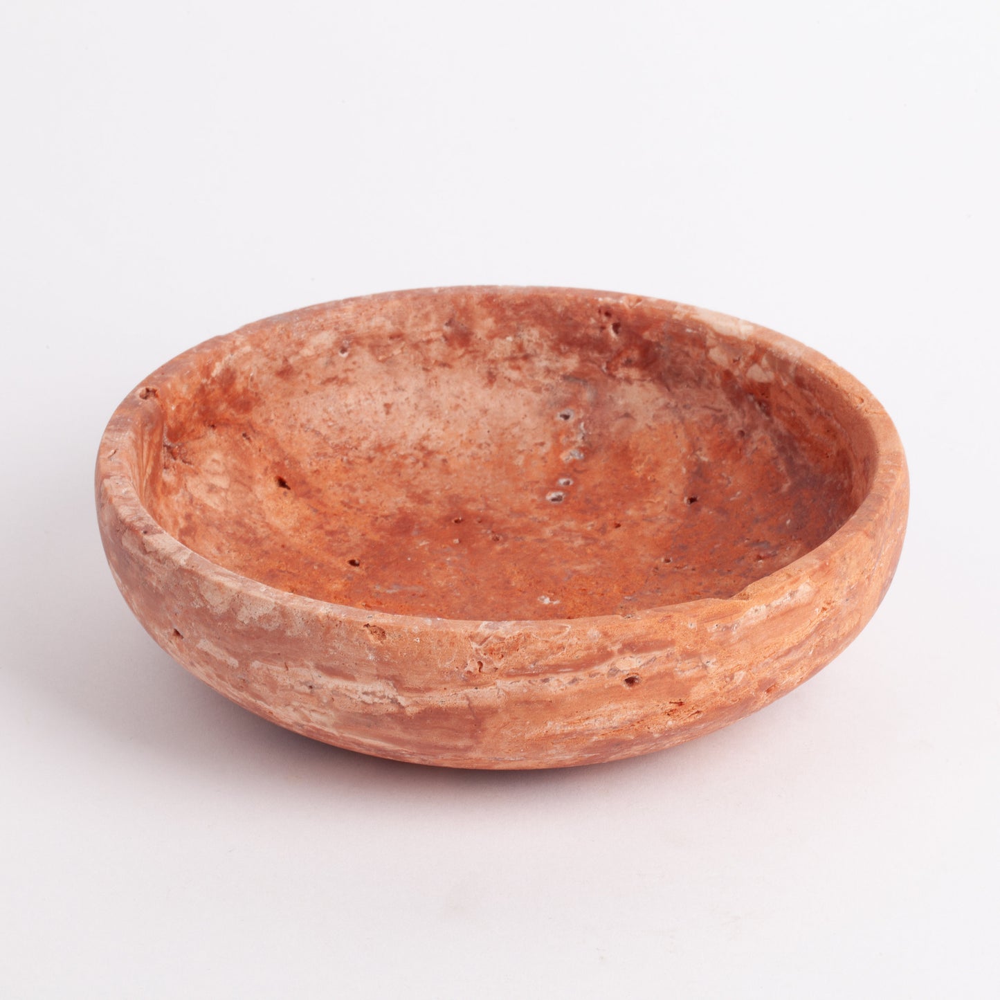 5.5" (14 cm) Pink Travertine Bowl / Natural Stone Bowl / Kitchen Accessories / Home Gift / Home Decoration / Handmade Bowl / Gift For Her