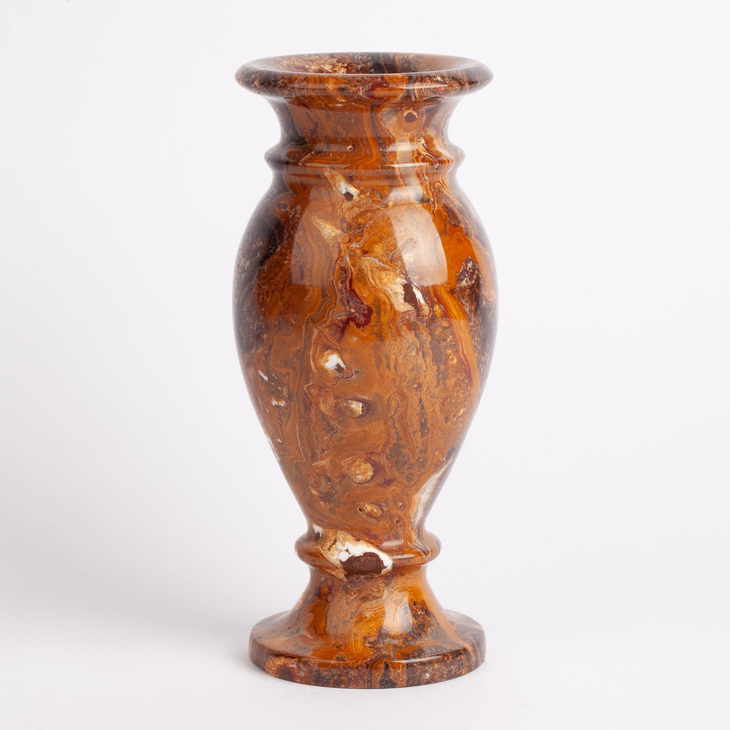 Terme Travertine Vase, Home Decoration, Home Accessories, Decorative Stone Vase, Home Gift, Brown Small Vase, Hand Carved Vase, Marble Vase