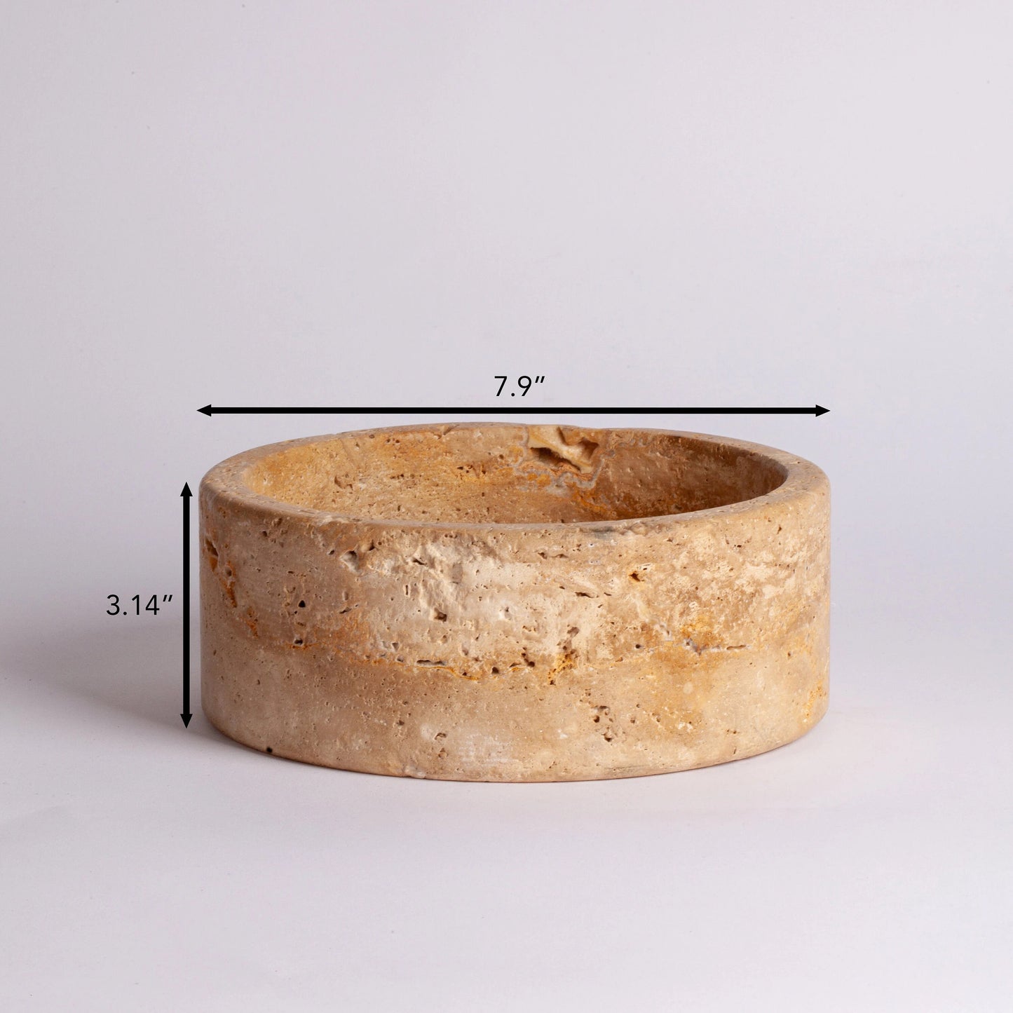 Various Size Travertine Cylinder Bowl / Natural Stone Bowl / Kitchen Accessories /Home Gift / Home Decoration / Handmade Bowl / Gift For Her