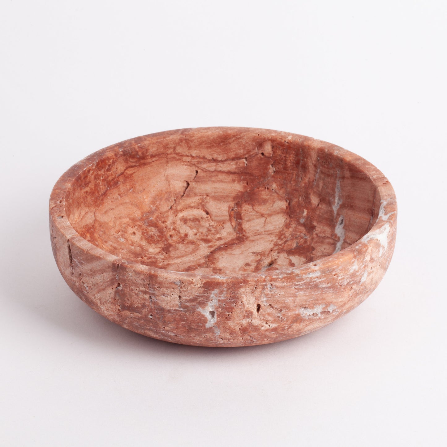 5.5" (14 cm) Pink Travertine Bowl / Natural Stone Bowl / Kitchen Accessories / Home Gift / Home Decoration / Handmade Bowl / Gift For Her