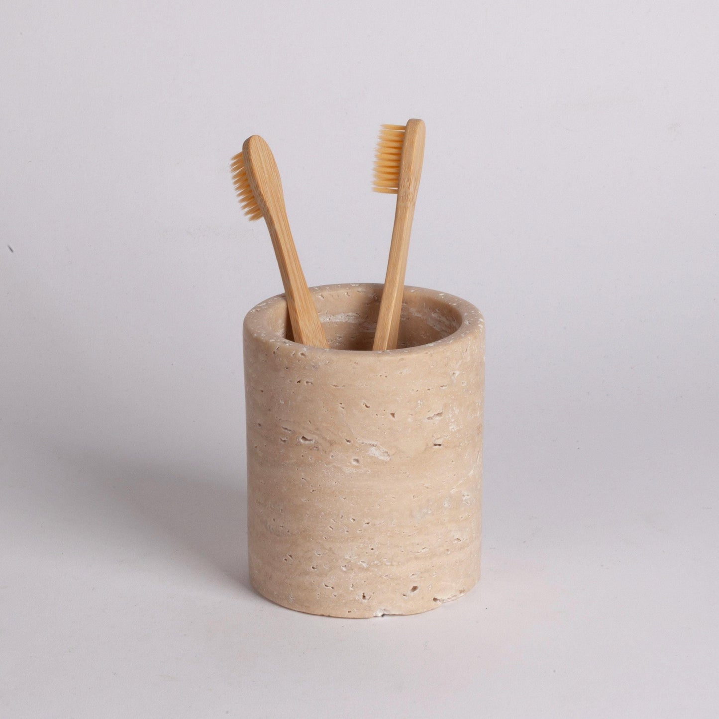 Travertine toothbrush holder, Marble pencil holder, Travertine pencil holder, Cylinder Marble, Marble toothbrush container, Travertine