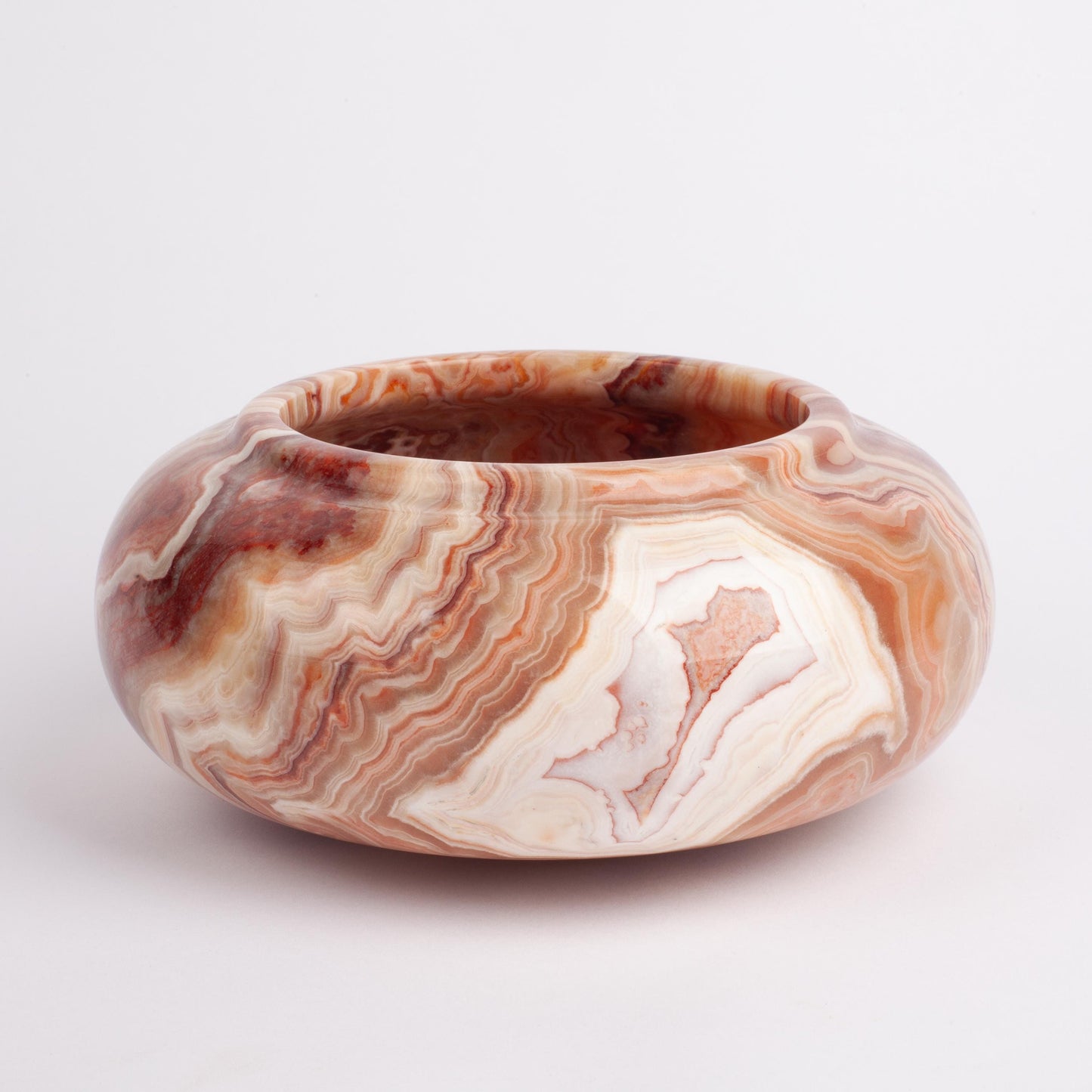 Pink / Rose Alabaster Bowl / Hand Carved Onyx / Onyx Decoration / Alabaster Decoration / Natural Home Decoration / Natural Stone Decoration