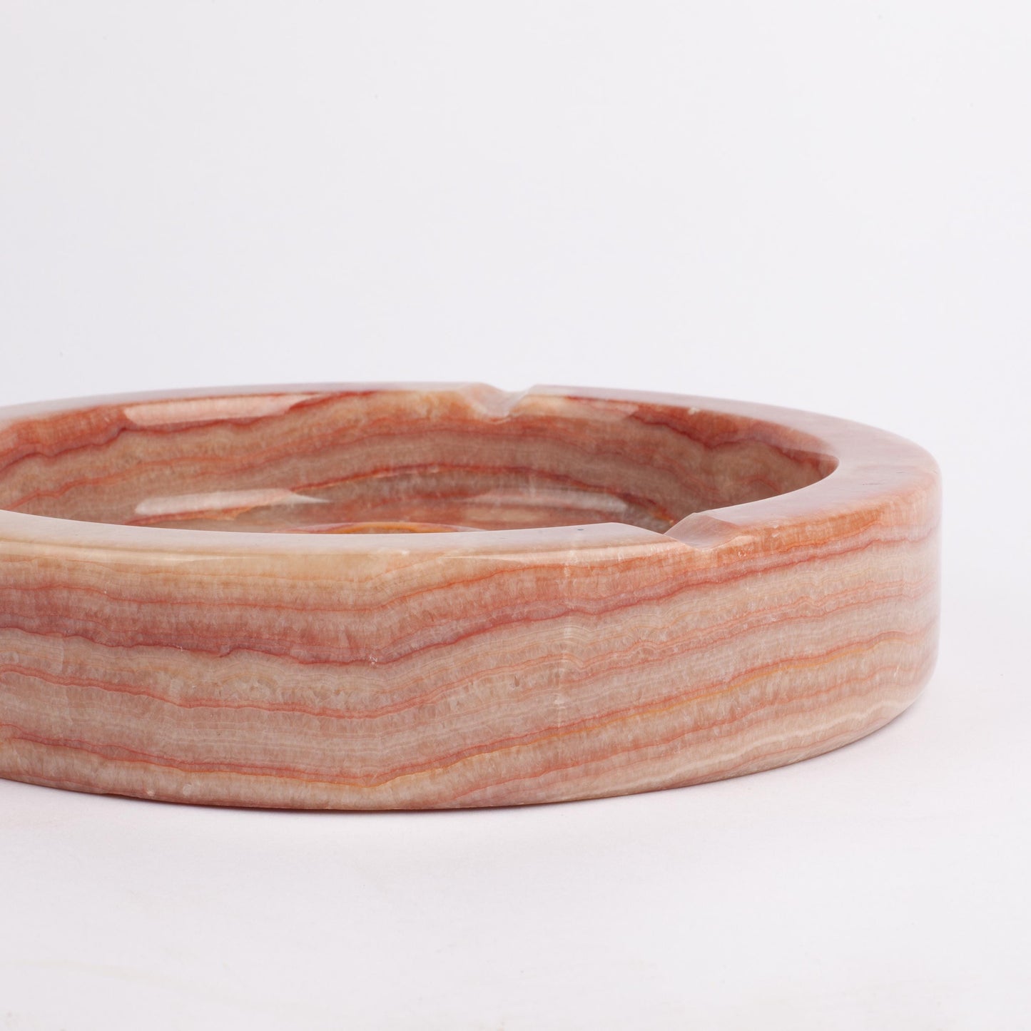 Pink / Rose Alabaster Cylinder Dish, ashtray, Onyx ashtray, Marble ashtray, Alabaster Dish, Pink natural stone