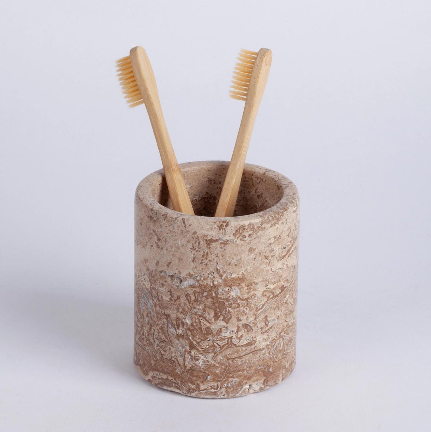 Travertine toothbrush holder, Marble pencil holder, Travertine pencil holder, Cylinder Marble, Marble toothbrush container, Travertine