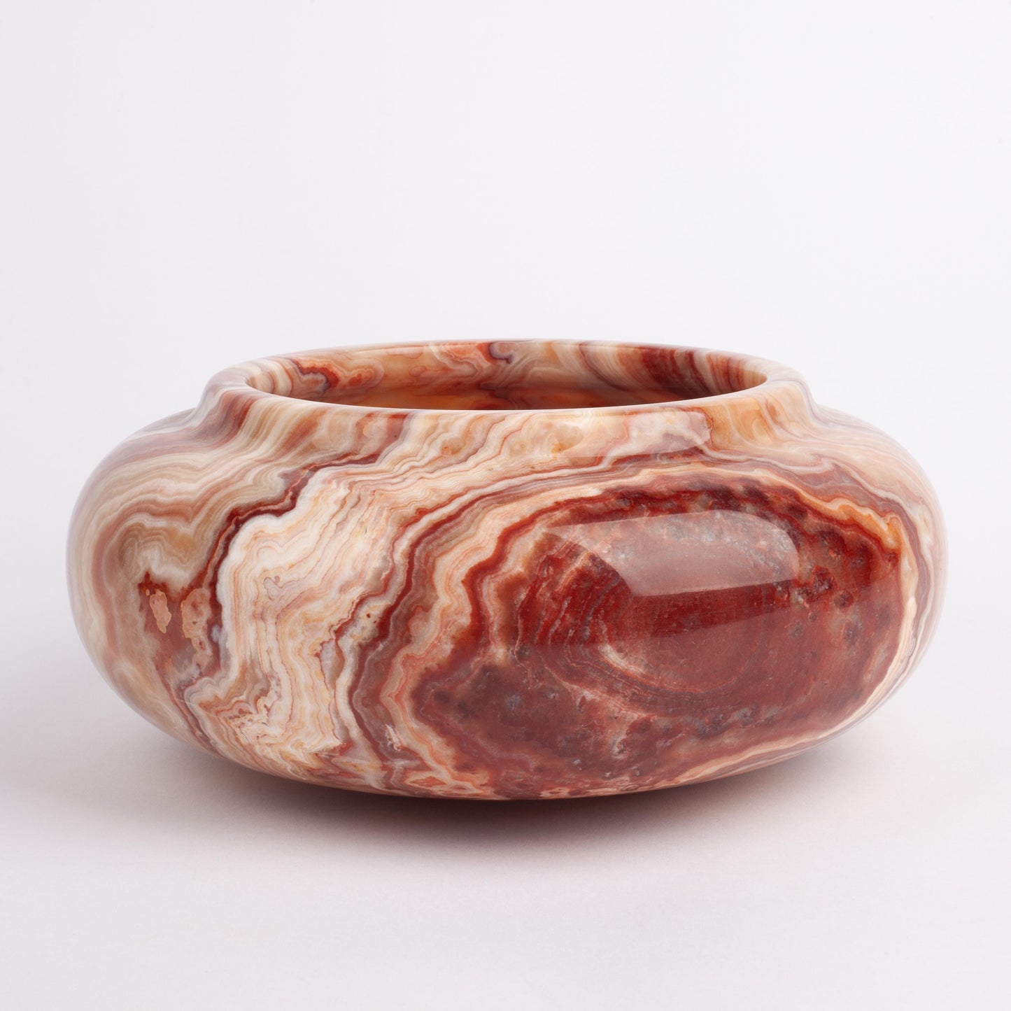 Pink / Rose Alabaster Bowl / Hand Carved Onyx / Onyx Decoration / Alabaster Decoration / Natural Home Decoration / Natural Stone Decoration