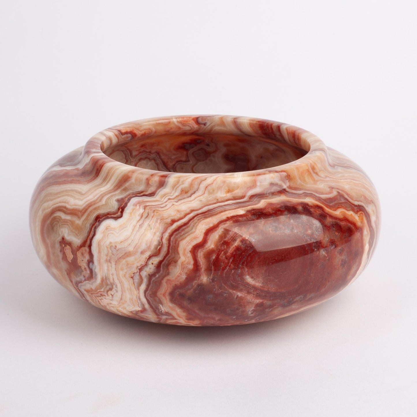 Pink / Rose Alabaster Bowl / Hand Carved Onyx / Onyx Decoration / Alabaster Decoration / Natural Home Decoration / Natural Stone Decoration