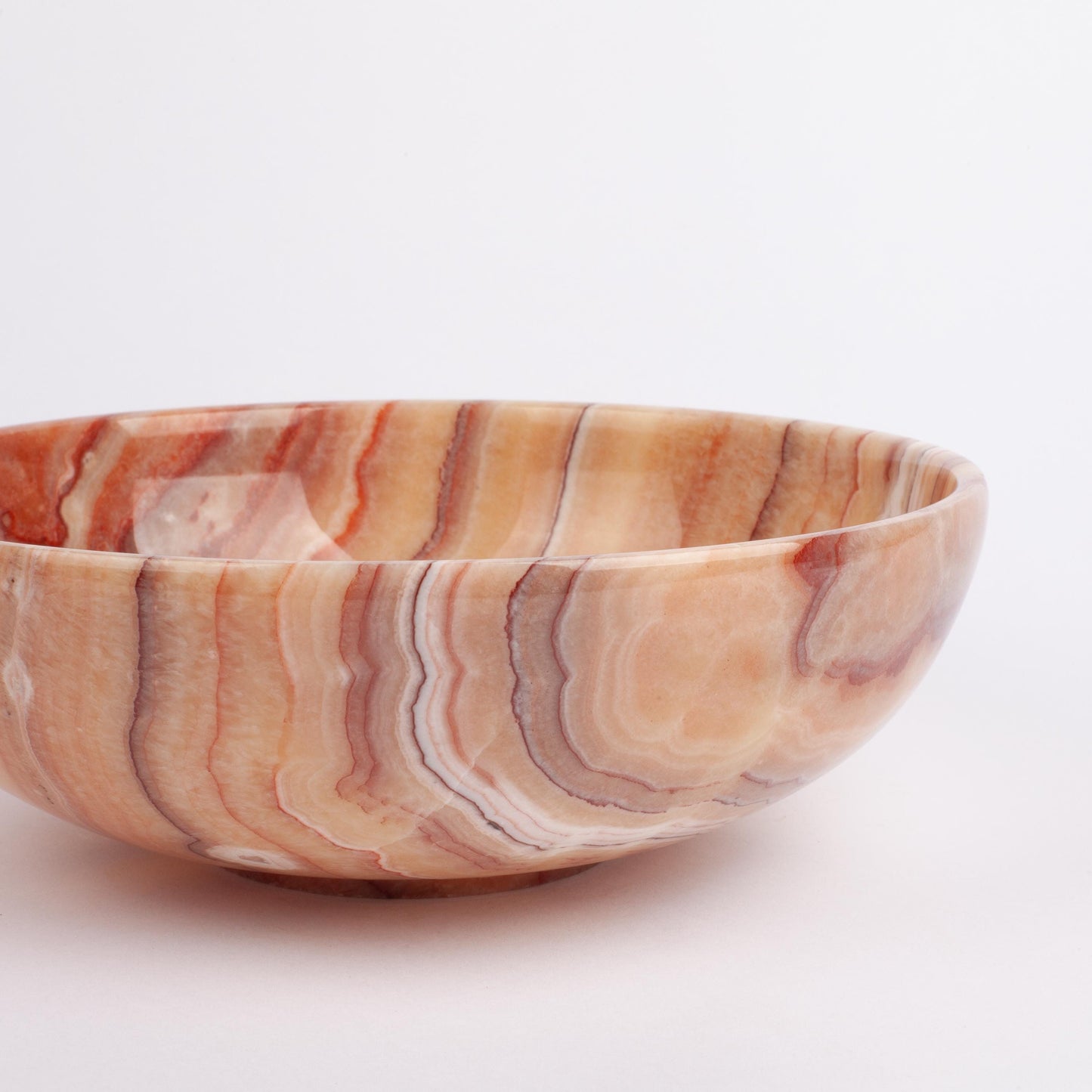 One of a kind Pink / Rose Alabaster Bowl / Hand Carved Onyx / Onyx Decoration / Alabaster Decoration / Natural Home Decoration