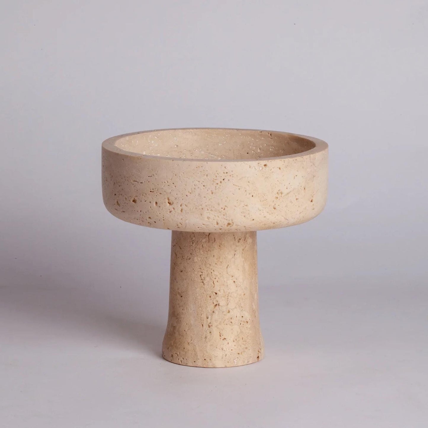 Travertine Pedestal Bowl, Natural Stone Bowl, Kitchen Accessories, Home Gift, Home Decoration, Handmade Bowl, Gift For Her, Catchall