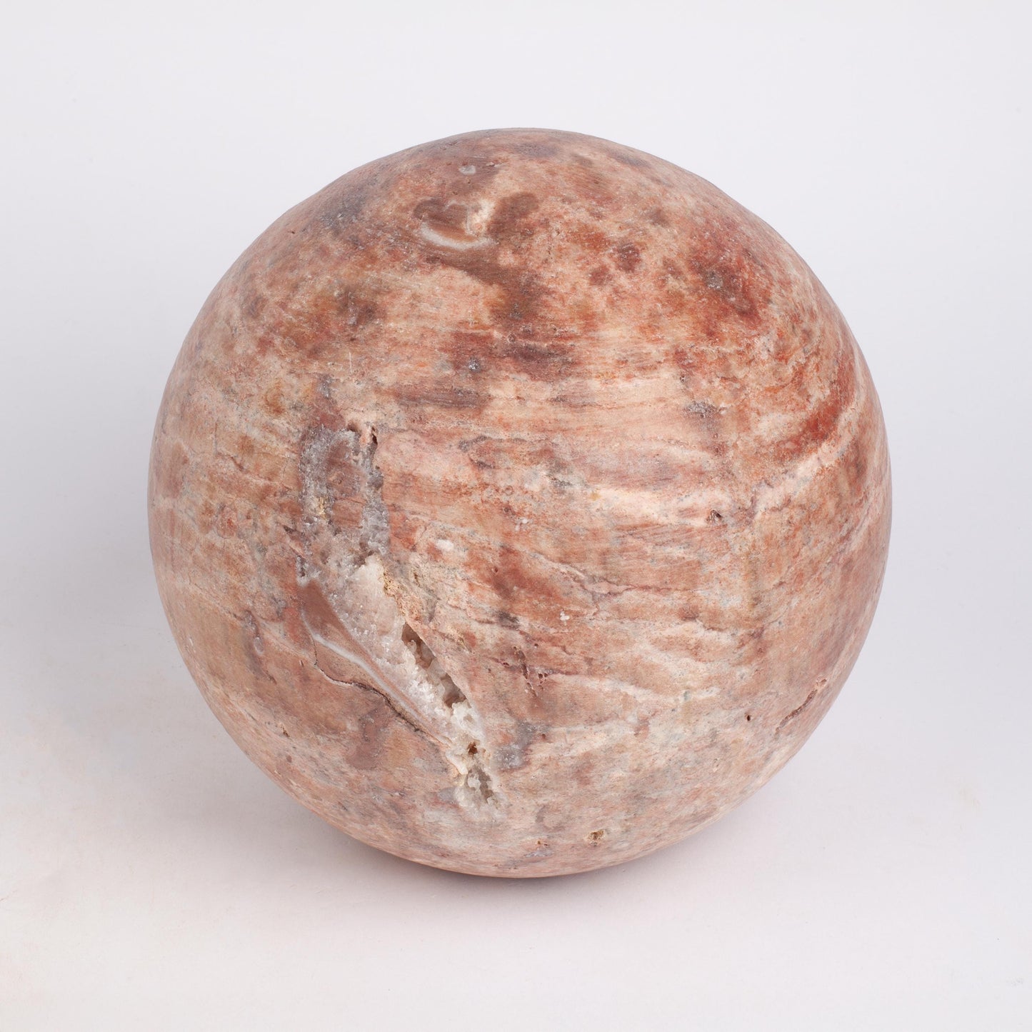 Pink Travertine Sphere 7.5 Inch/19 cm, Travertine Ball, Marble Ball, Marble Sphere, Travertine Ornament, Marble Ornament, Housewarming Gift