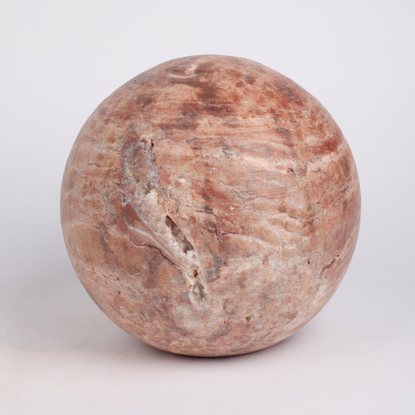 Pink Travertine Sphere 7.5 Inch/19 cm, Travertine Ball, Marble Ball, Marble Sphere, Travertine Ornament, Marble Ornament, Housewarming Gift