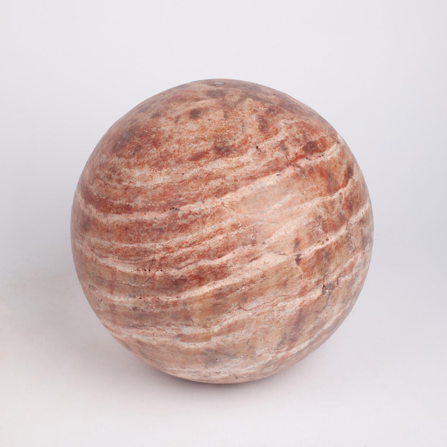 Pink Travertine Sphere 7.5 Inch/19 cm, Travertine Ball, Marble Ball, Marble Sphere, Travertine Ornament, Marble Ornament, Housewarming Gift